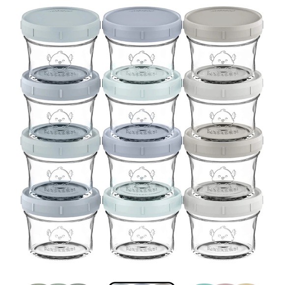 KeaBabies Other - EUC KeaBabies 4 Oz Prep Food Glass Containers 11 Left